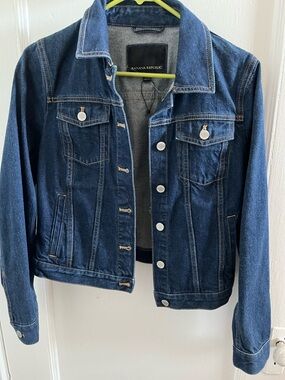 Banana Republic Blue Denim Jacket with Contrast Stitching